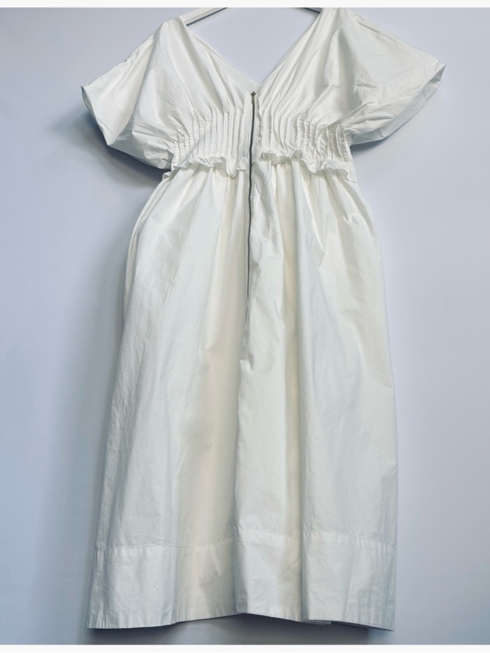 NWT Anthropologie V-Neck Zip-Front Midi Dress, L - Picture 9 of 16
